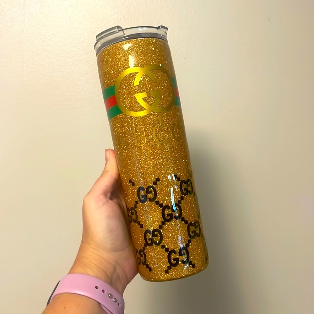 Gold Glitter ✨GUCCI✨ Tumbler